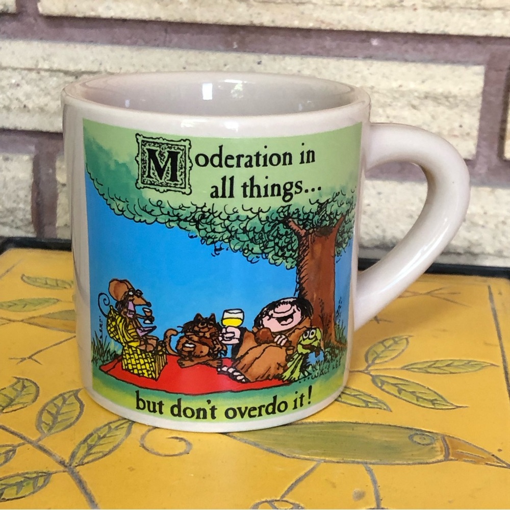80's Sherman on the Mount Coffee Mug - Stoneware Mug - 80's Comic Strip Mug